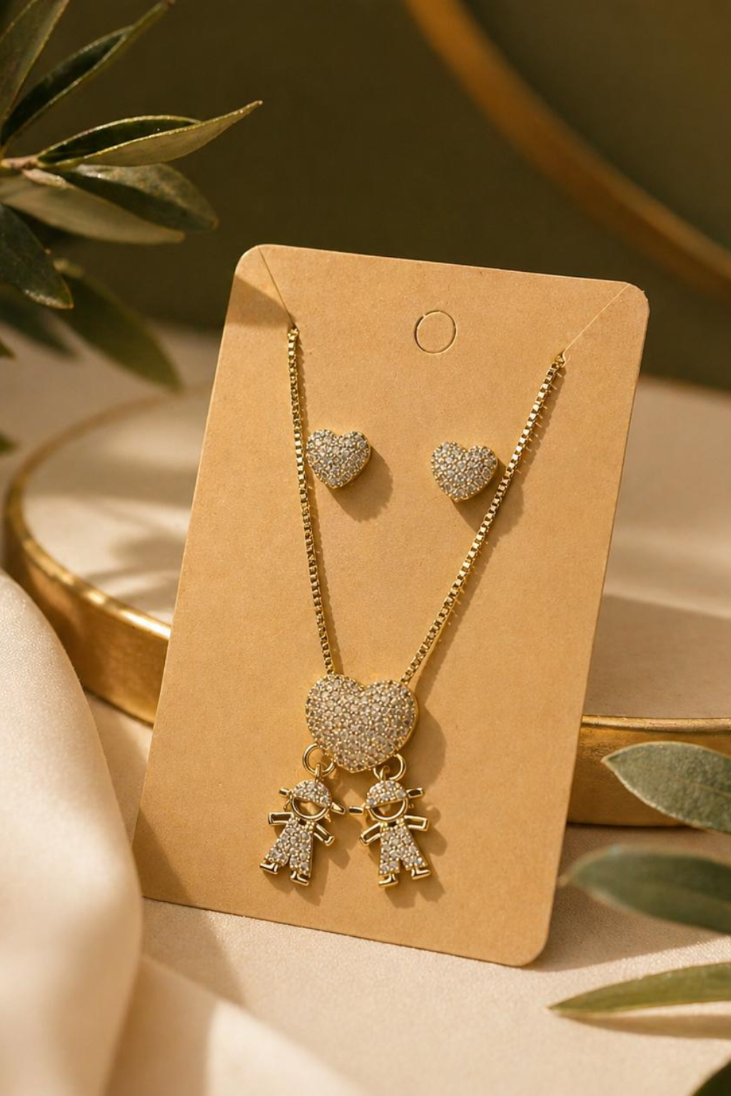 Heart Necklace with Children