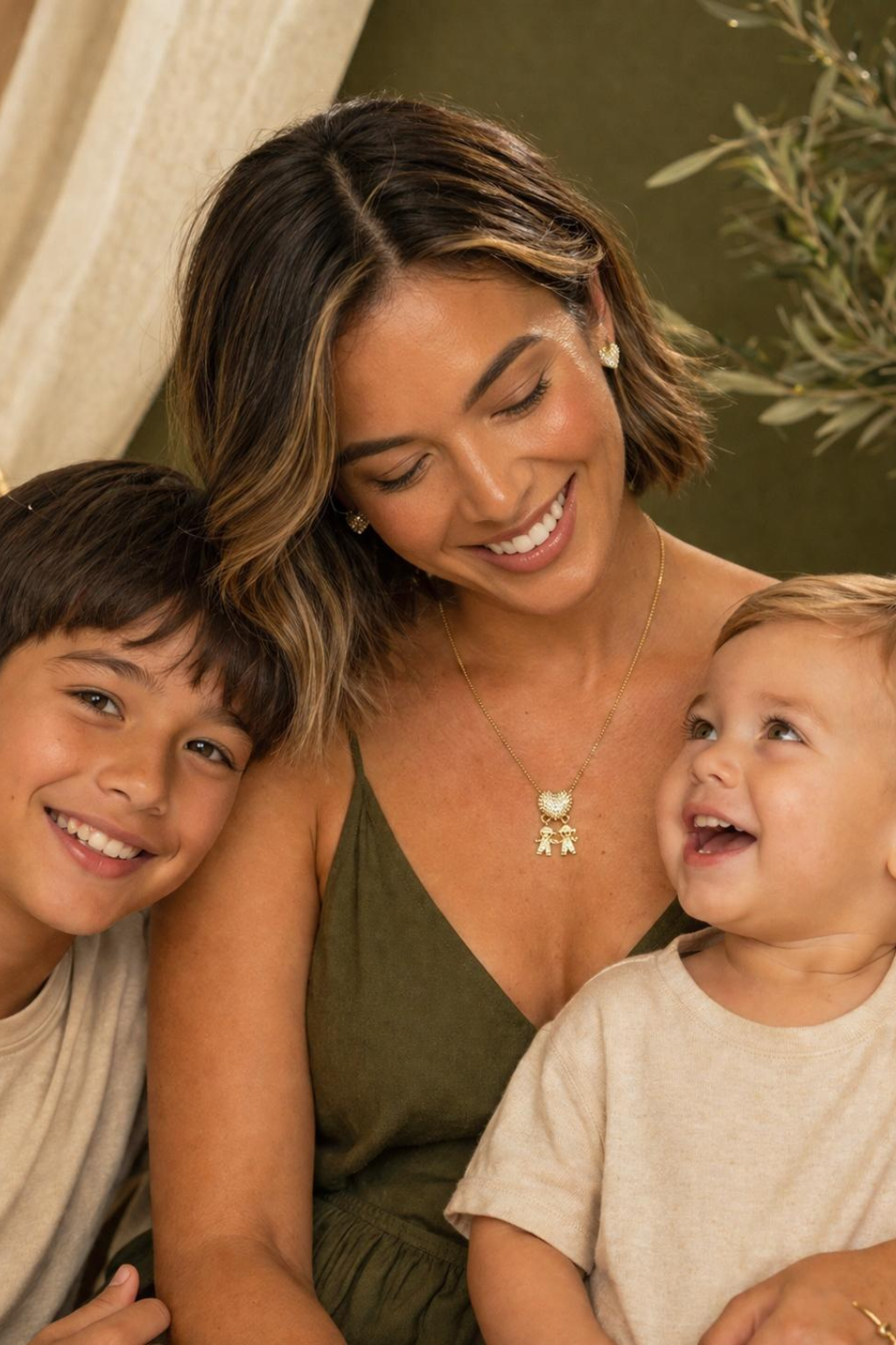 Heart Necklace with Children