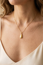 Golden Drop Necklace & Earrings Set