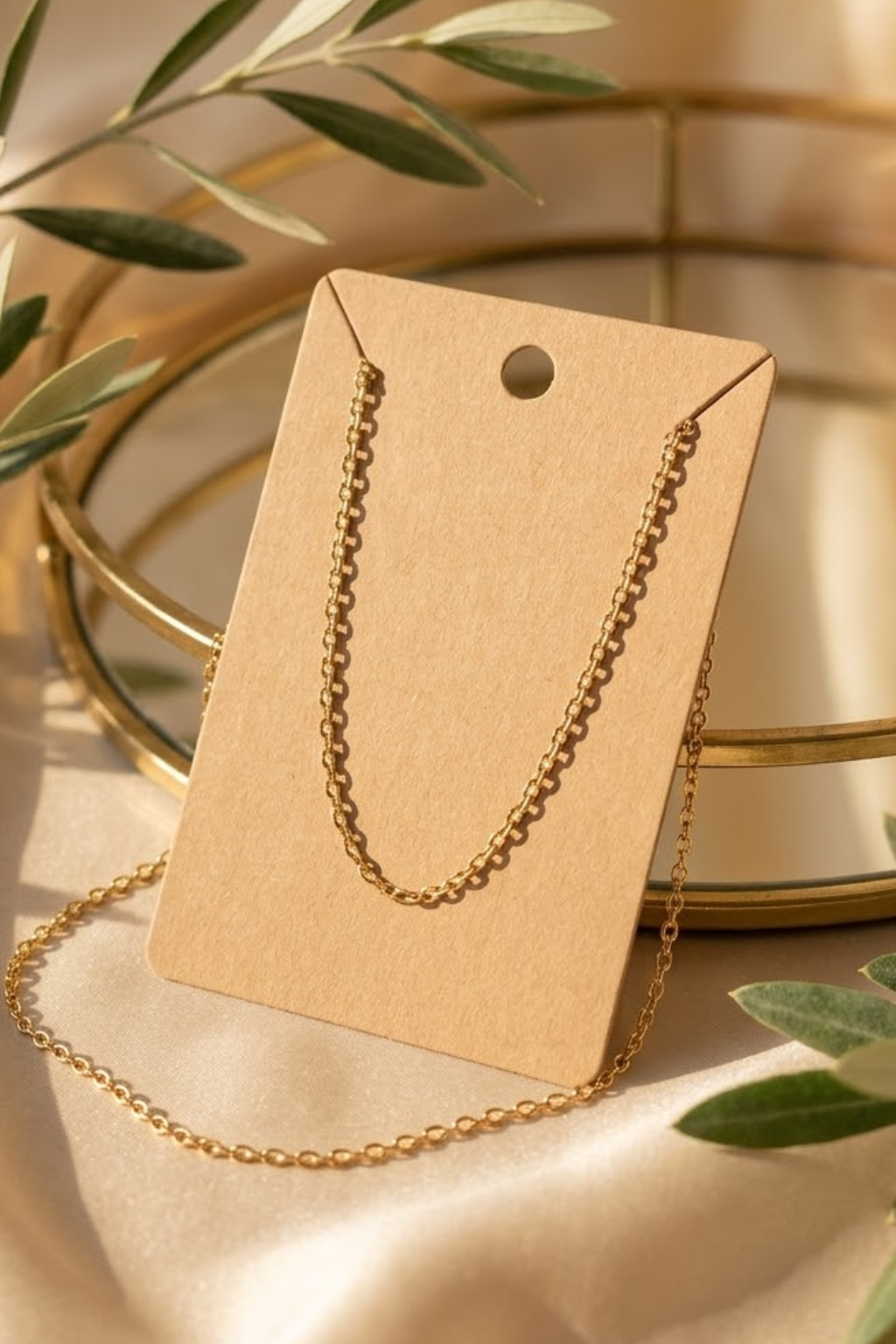 ZENVY Golden Twist Chain Necklace