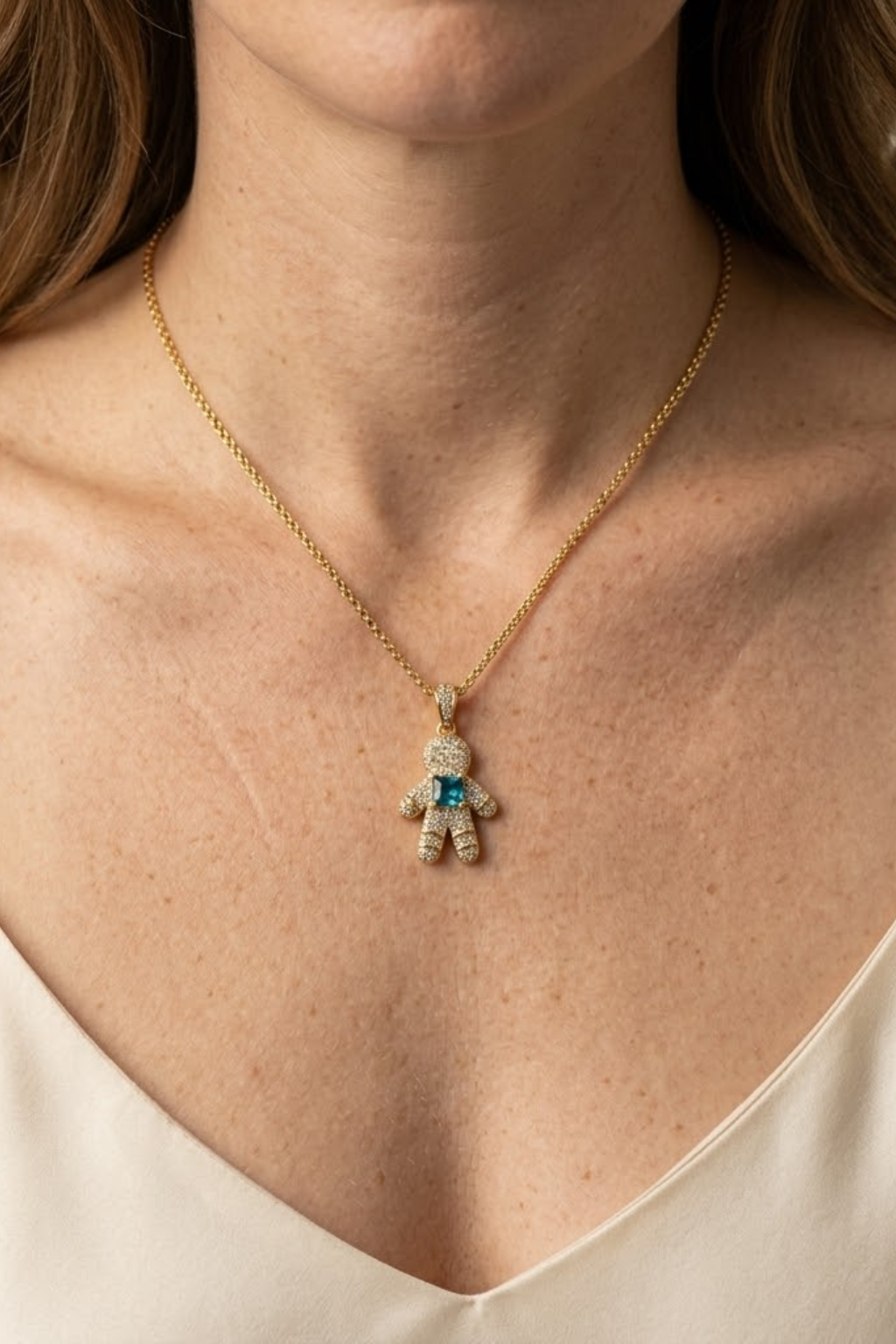ZENVY Little Love Boy Pendant Necklace