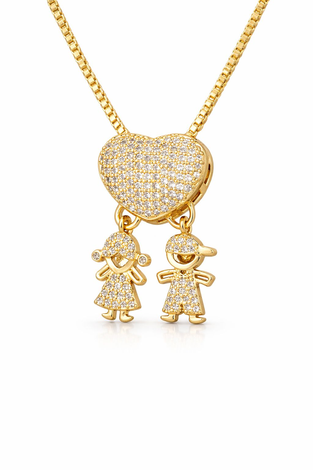 Heart Necklace with Children