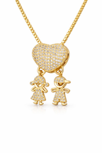 Heart Necklace with Children