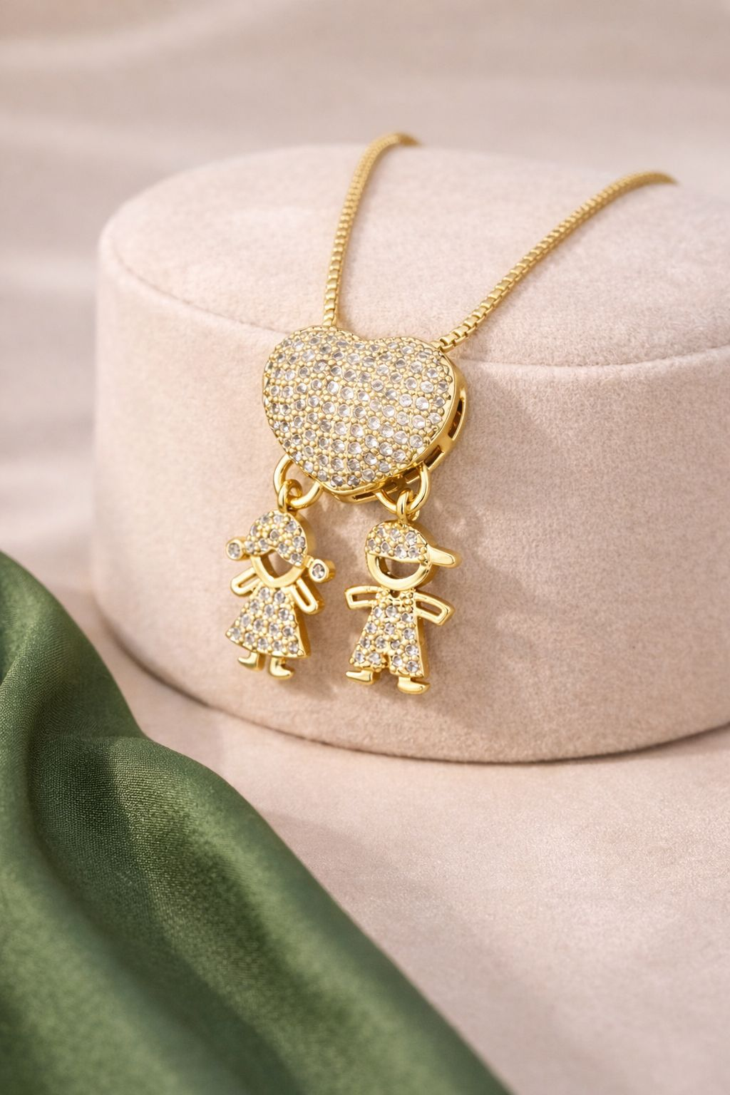 Heart Necklace with Children
