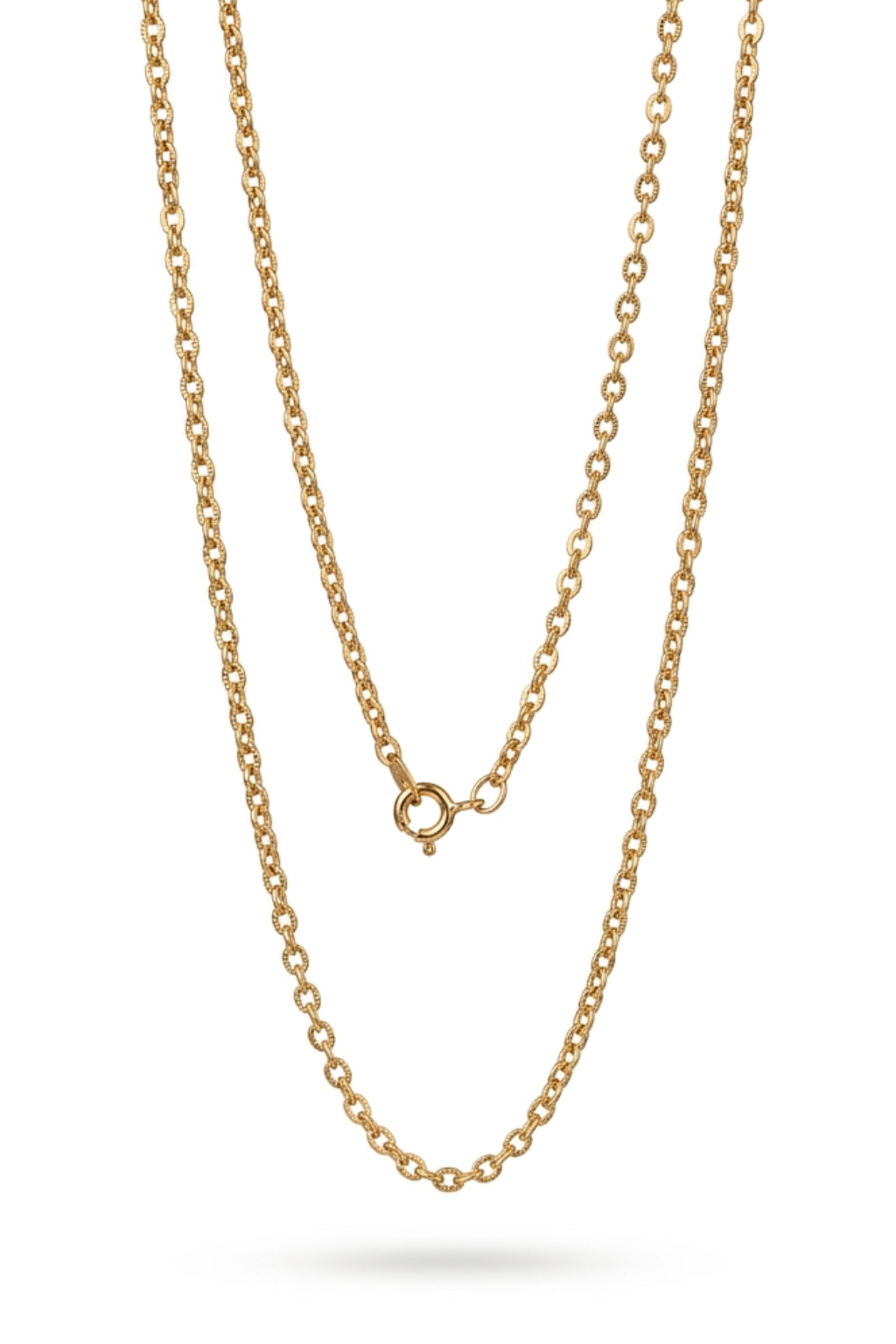 ZENVY Golden Twist Chain Necklace
