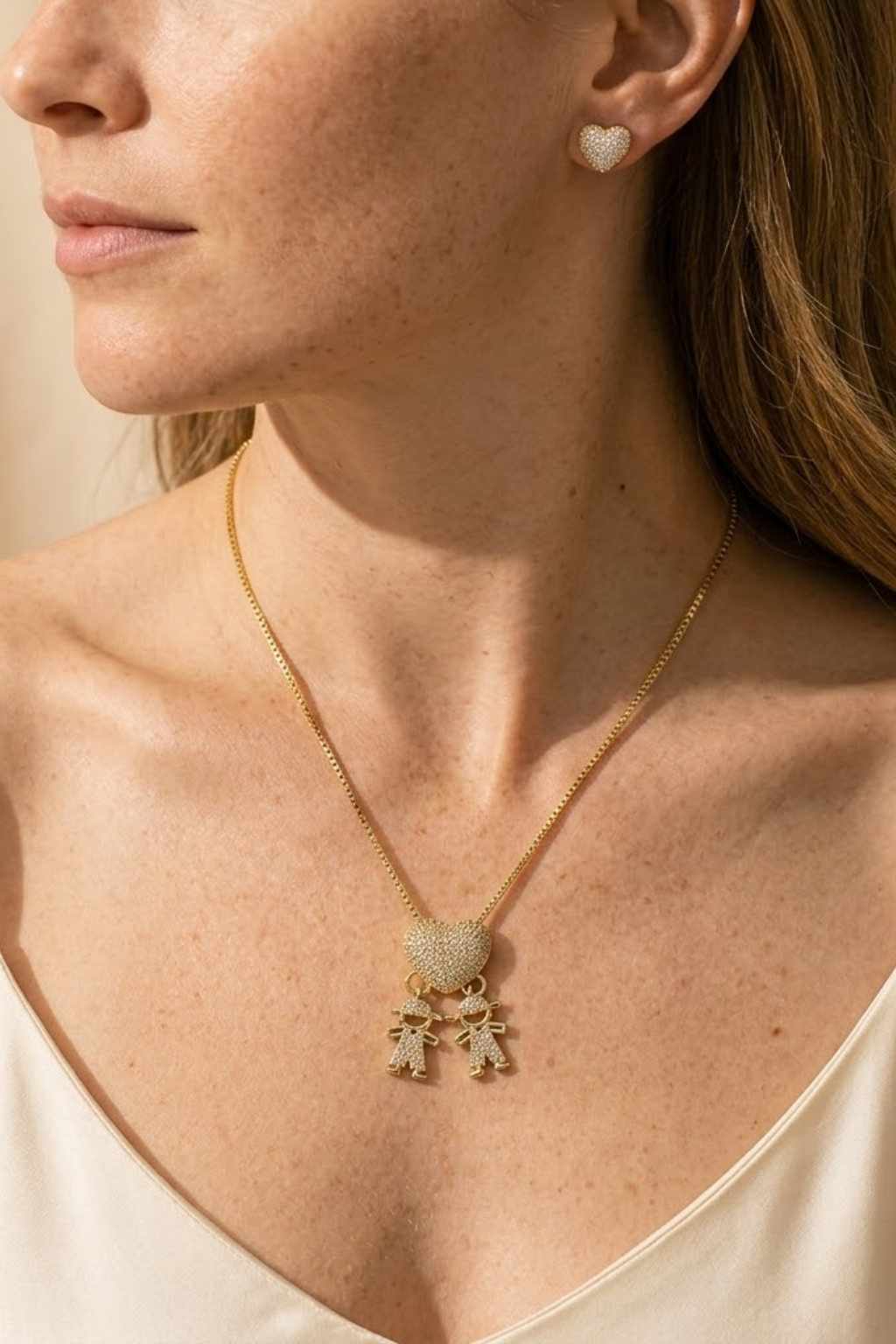 Heart Necklace with Children